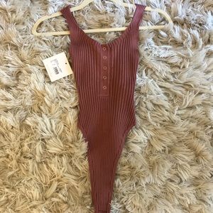 Missguided ribbed sleeveless bodysuit